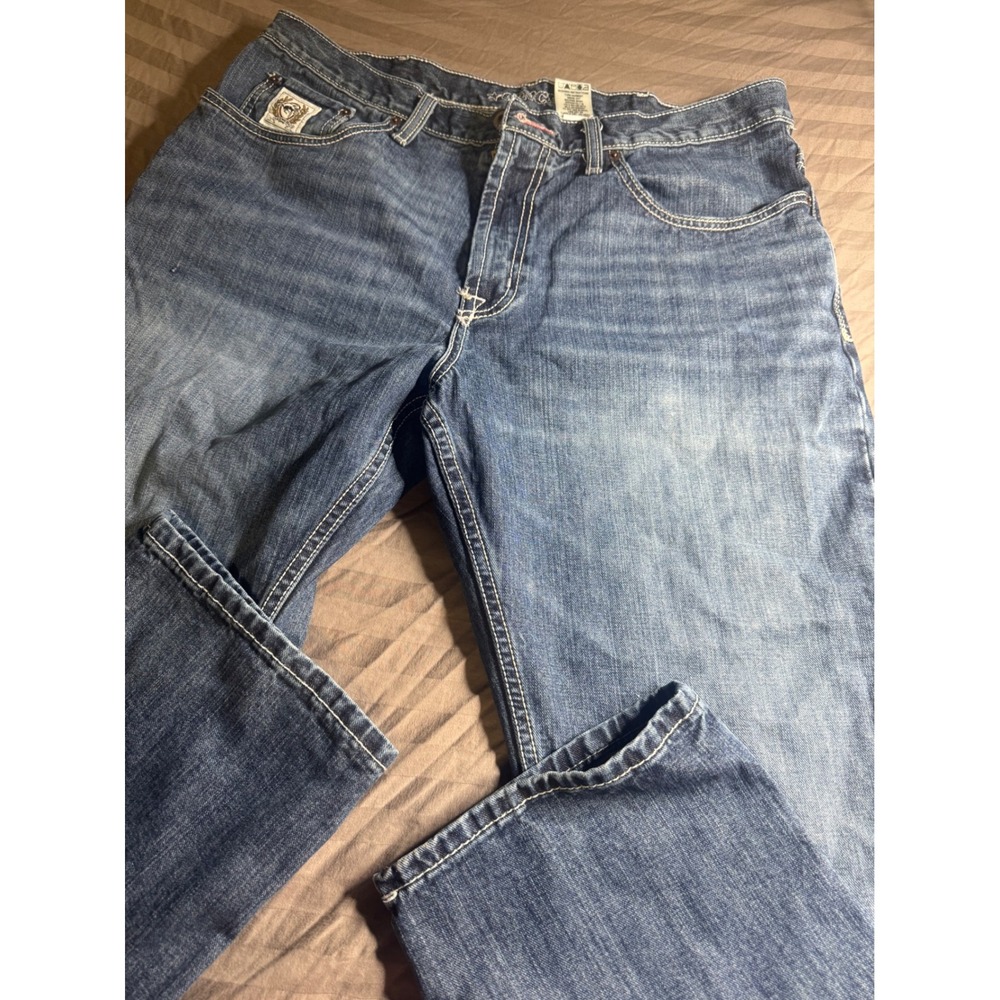 Cinch Ian Slim Bootcut Western Jeans Mens 38x32 Medium Wash Denim MB92834019 - Picture 3 of 5